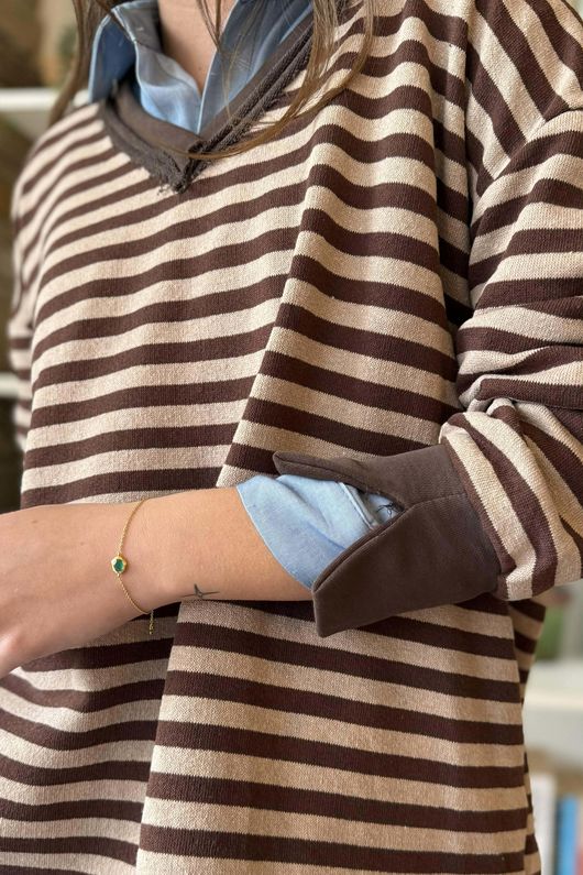 Shoreditch Classic V Sweat Chocolate & Latte